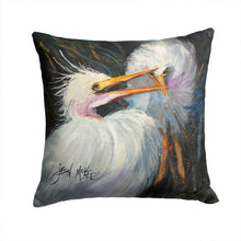 Load image into Gallery viewer, White Egret Canvas Throw Pillow - 14x14 Decorative Pillow – Art for Your Home &amp; Patio JMK1213PW1414