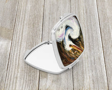 Load image into Gallery viewer, White Egret Compact Mirror – Stylish Purse Mirror with Artistic Covers JMK1214SCM