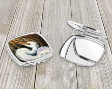 Load image into Gallery viewer, White Egret Compact Mirror – Stylish Purse Mirror with Artistic Covers JMK1214SCM