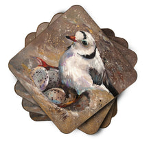 Load image into Gallery viewer, Piping Plover Coasters - Set of 4 Lightweight Foam, Absorbent Drink Coasters JMK1215FC