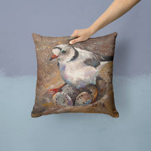 Load image into Gallery viewer, Piping Plover Canvas Throw Pillow - 14x14 Decorative Pillow – Art for Your Home &amp; Patio JMK1215PW1414