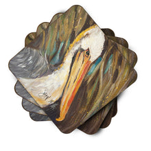 Load image into Gallery viewer, Pelican lookin West Coasters - Set of 4 Lightweight Foam, Absorbent Drink Coasters JMK1216FC