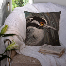 Load image into Gallery viewer, Night Heron Canvas Throw Pillow - 14x14 Decorative Pillow – Art for Your Home &amp; Patio JMK1219PW1414