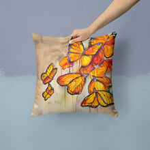 Load image into Gallery viewer, Butterflies Canvas Throw Pillow - 14x14 Decorative Pillow – Art for Your Home &amp; Patio JMK1220PW1414