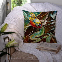 Load image into Gallery viewer, Mandarin Pheasant Canvas Throw Pillow - 14x14 Decorative Pillow – Art for Your Home &amp; Patio JMK1221PW1414