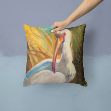 Load image into Gallery viewer, White Ibis Canvas Throw Pillow - 14x14 Decorative Pillow – Art for Your Home &amp; Patio JMK1222PW1414