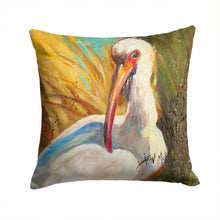 Load image into Gallery viewer, White Ibis Canvas Throw Pillow - 14x14 Decorative Pillow – Art for Your Home &amp; Patio JMK1222PW1414