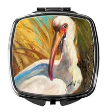 Load image into Gallery viewer, White Ibis Compact Mirror – Stylish Purse Mirror with Artistic Covers JMK1222SCM