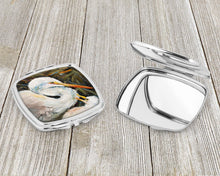 Load image into Gallery viewer, White Egret Compact Mirror – Stylish Purse Mirror with Artistic Covers JMK1227SCM