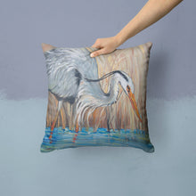 Load image into Gallery viewer, Blue Heron Canvas Throw Pillow - 14x14 Decorative Pillow – Art for Your Home &amp; Patio JMK1228PW1414