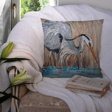 Load image into Gallery viewer, Blue Heron Canvas Throw Pillow - 14x14 Decorative Pillow – Art for Your Home &amp; Patio JMK1228PW1414