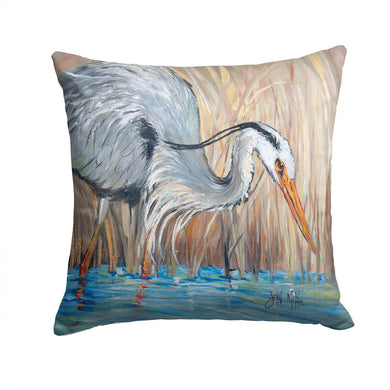 Blue Heron Canvas Throw Pillow - 14x14 Decorative Pillow – Art for Your Home & Patio JMK1228PW1414