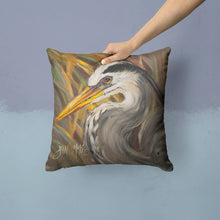 Load image into Gallery viewer, Blue Heron Canvas Throw Pillow - 14x14 Decorative Pillow – Art for Your Home &amp; Patio JMK1229PW1414
