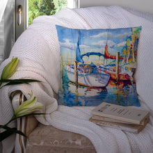 Load image into Gallery viewer, Towering Q Sailboats Canvas Throw Pillow - 14x14 Decorative Pillow – Art for Your Home &amp; Patio JMK1230PW1414