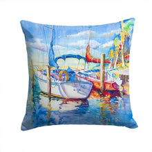 Load image into Gallery viewer, Towering Q Sailboats Canvas Throw Pillow - 14x14 Decorative Pillow – Art for Your Home &amp; Patio JMK1230PW1414