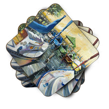 Load image into Gallery viewer, Seven Boats Sailboats Coasters - Set of 4 Lightweight Foam, Absorbent Drink Coasters JMK1231FC