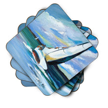 Load image into Gallery viewer, Two and a Sailboat Coasters - Set of 4 Lightweight Foam, Absorbent Drink Coasters JMK1232FC