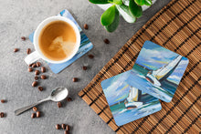Load image into Gallery viewer, Two and a Sailboat Coasters - Set of 4 Lightweight Foam, Absorbent Drink Coasters JMK1232FC