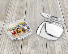 Load image into Gallery viewer, Paradise Sailboats Compact Mirror – Stylish Purse Mirror with Artistic Covers JMK1235SCM