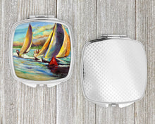 Load image into Gallery viewer, Knost Reggata Sailboats Compact Mirror – Stylish Purse Mirror with Artistic Covers JMK1236SCM