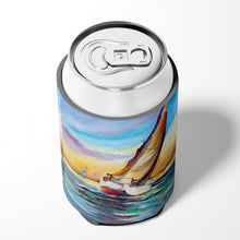 Load image into Gallery viewer, Horn Island Boat Race Sailboats Can or Bottle Hugger JMK1237CC
