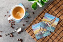 Load image into Gallery viewer, Horn Island Boat Race Sailboats Coasters - Set of 4 Lightweight Foam, Absorbent Drink Coasters JMK1237FC