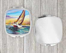 Load image into Gallery viewer, Horn Island Boat Race Sailboats Compact Mirror – Stylish Purse Mirror with Artistic Covers JMK1237SCM