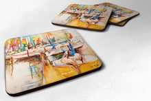 Load image into Gallery viewer, Pelicans and Sailboats Coasters - Set of 4 Lightweight Foam, Absorbent Drink Coasters JMK1238FC