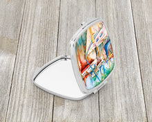 Load image into Gallery viewer, Gazebo and Sailboats Compact Mirror – Stylish Purse Mirror with Artistic Covers JMK1239SCM