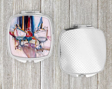 Load image into Gallery viewer, Dry Dock Sailboats Compact Mirror – Stylish Purse Mirror with Artistic Covers JMK1240SCM