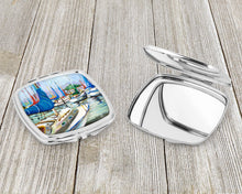 Load image into Gallery viewer, Day break Sailboats Compact Mirror – Stylish Purse Mirror with Artistic Covers JMK1241SCM