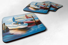 Load image into Gallery viewer, Symmetry Sailboats Coasters - Set of 4 Lightweight Foam, Absorbent Drink Coasters JMK1242FC