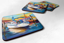 Load image into Gallery viewer, Symmetry again Sailboats Coasters - Set of 4 Lightweight Foam, Absorbent Drink Coasters JMK1243FC