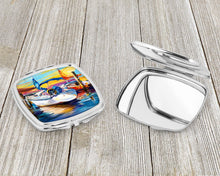 Load image into Gallery viewer, Symmetry again Sailboats Compact Mirror – Stylish Purse Mirror with Artistic Covers JMK1243SCM