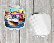 Load image into Gallery viewer, Symmetry again Sailboats Compact Mirror – Stylish Purse Mirror with Artistic Covers JMK1243SCM