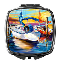 Load image into Gallery viewer, Symmetry again Sailboats Compact Mirror – Stylish Purse Mirror with Artistic Covers JMK1243SCM