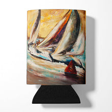 Load image into Gallery viewer, Boat Race Sailboats Can or Bottle Hugger JMK1244CC