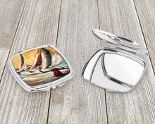 Load image into Gallery viewer, Boat Race Sailboats Compact Mirror – Stylish Purse Mirror with Artistic Covers JMK1244SCM