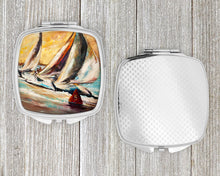 Load image into Gallery viewer, Boat Race Sailboats Compact Mirror – Stylish Purse Mirror with Artistic Covers JMK1244SCM