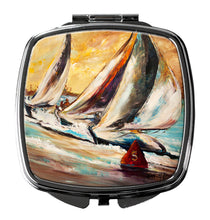 Load image into Gallery viewer, Boat Race Sailboats Compact Mirror – Stylish Purse Mirror with Artistic Covers JMK1244SCM