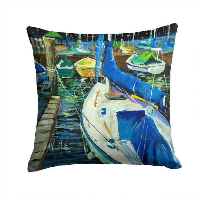 Sailboats Canvas Throw Pillow - 14x14 Decorative Pillow – Art for Your Home & Patio JMK1245PW1414