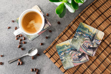Load image into Gallery viewer, Black Sails Sailboats Coasters - Set of 4 Lightweight Foam, Absorbent Drink Coasters JMK1246FC