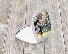Load image into Gallery viewer, Black Sails Sailboats Compact Mirror – Stylish Purse Mirror with Artistic Covers JMK1246SCM