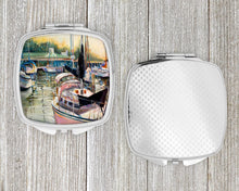 Load image into Gallery viewer, Black Sails Sailboats Compact Mirror – Stylish Purse Mirror with Artistic Covers JMK1246SCM