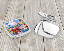 Load image into Gallery viewer, Tree Boats Sailboats Compact Mirror – Stylish Purse Mirror with Artistic Covers JMK1247SCM