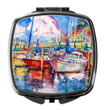 Load image into Gallery viewer, Tree Boats Sailboats Compact Mirror – Stylish Purse Mirror with Artistic Covers JMK1247SCM