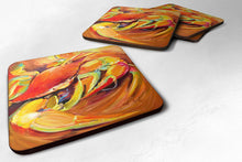 Load image into Gallery viewer, Crab Spice Coasters - Set of 4 Lightweight Foam, Absorbent Drink Coasters JMK1250FC