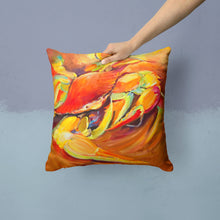 Load image into Gallery viewer, Crab Spice Canvas Throw Pillow - 14x14 Decorative Pillow – Art for Your Home &amp; Patio JMK1250PW1414