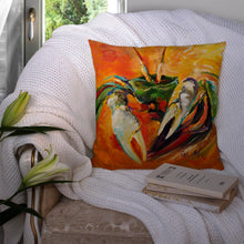 Load image into Gallery viewer, Small Orange Crab Canvas Throw Pillow - 14x14 Decorative Pillow – Art for Your Home &amp; Patio JMK1251PW1414
