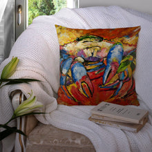 Load image into Gallery viewer, Red Crab Canvas Throw Pillow - 14x14 Decorative Pillow – Art for Your Home &amp; Patio JMK1252PW1414
